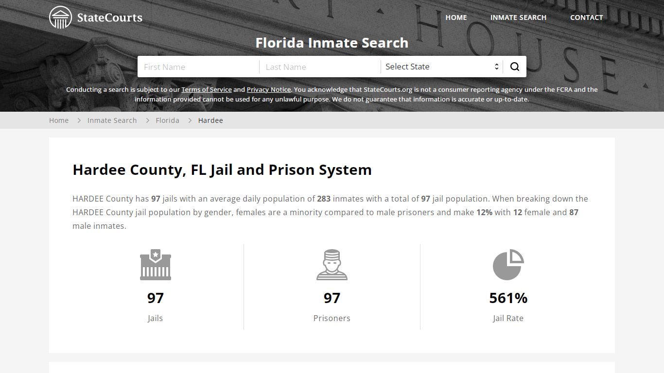 Hardee County, FL Inmate Search - StateCourts