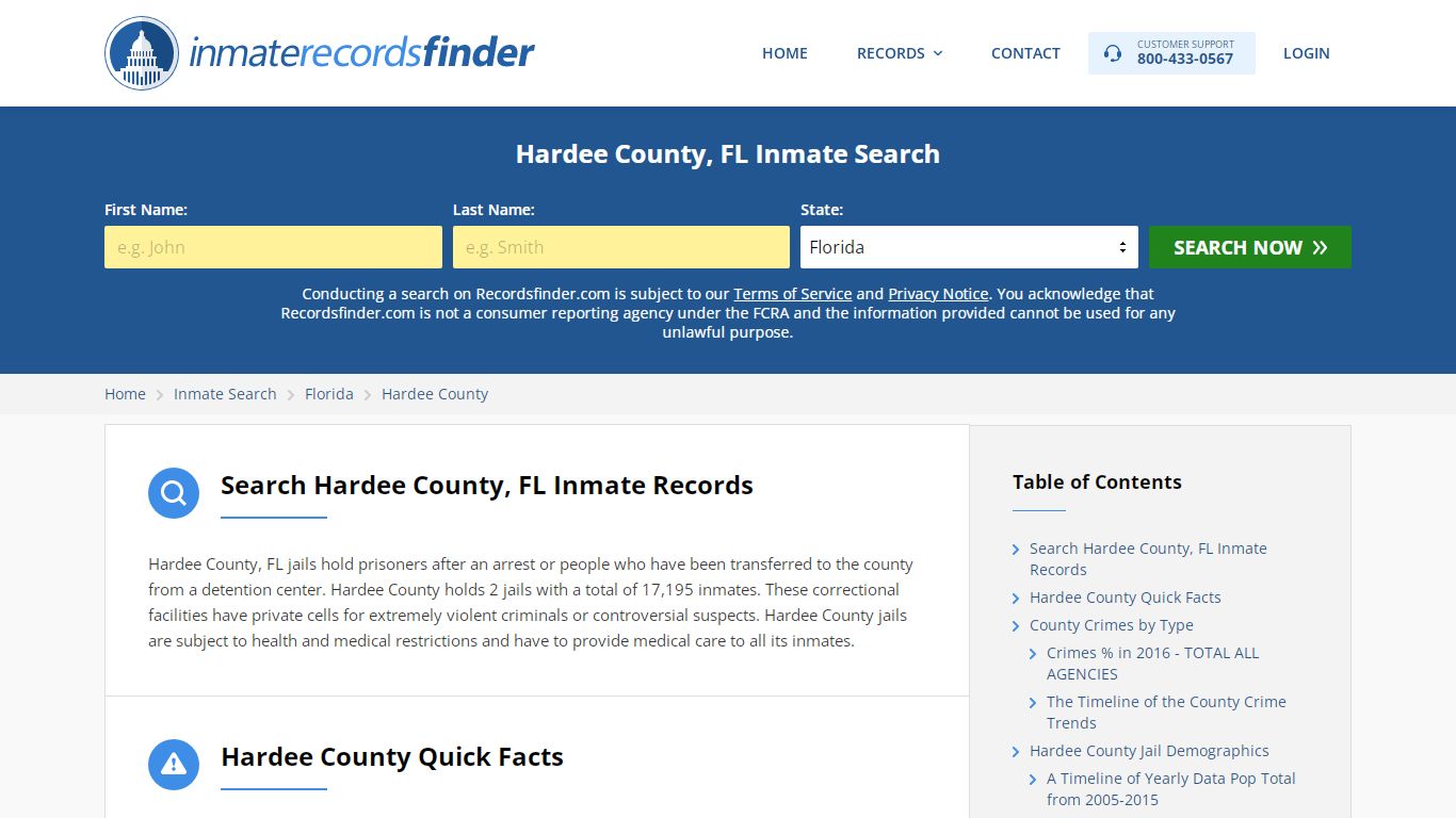 Hardee County, FL Inmate Lookup & Jail Records Online