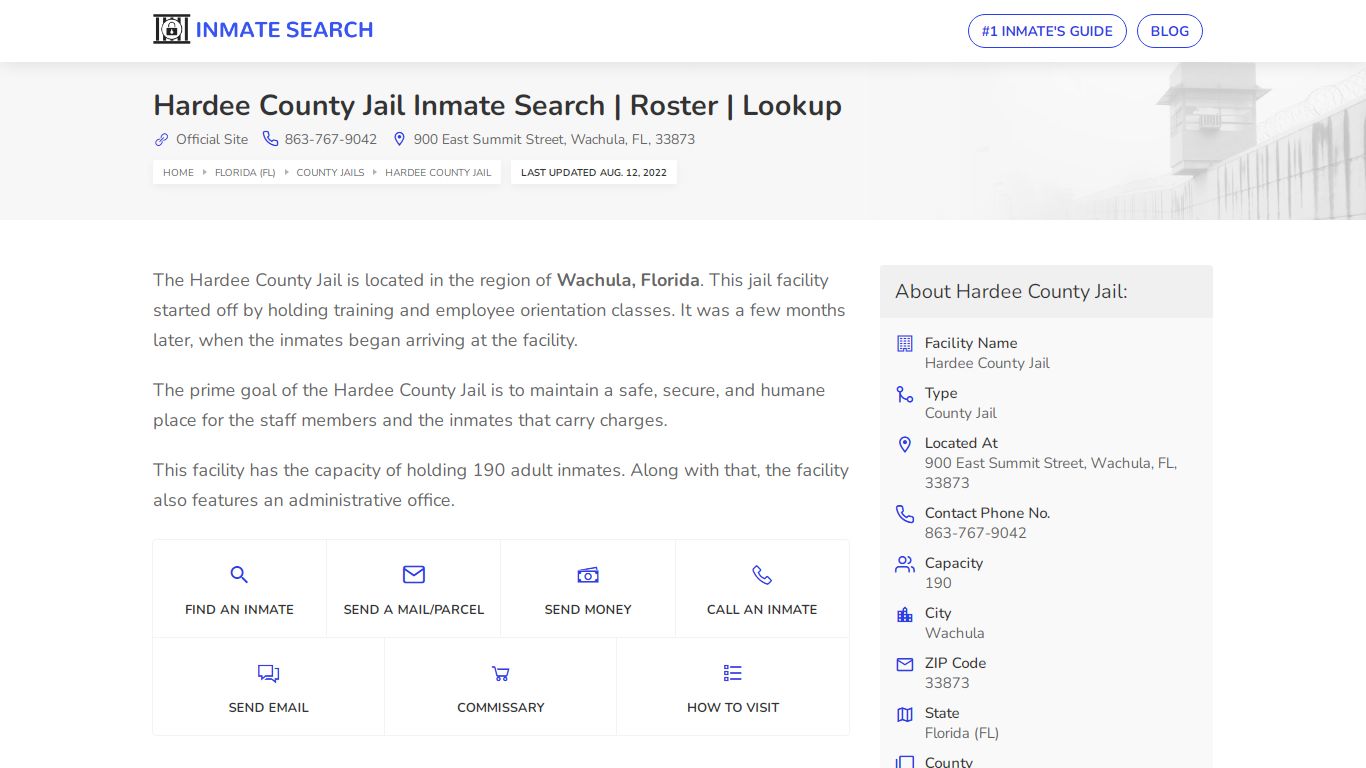 Hardee County Jail Inmate Search | Roster | Lookup