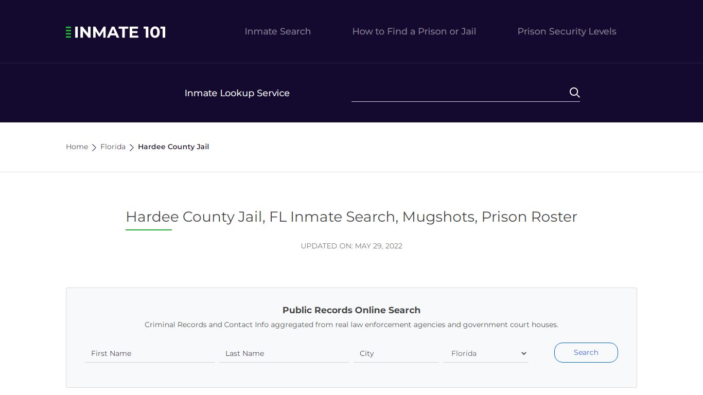 Hardee County Jail, FL Inmate Search, Mugshots, Prison ...